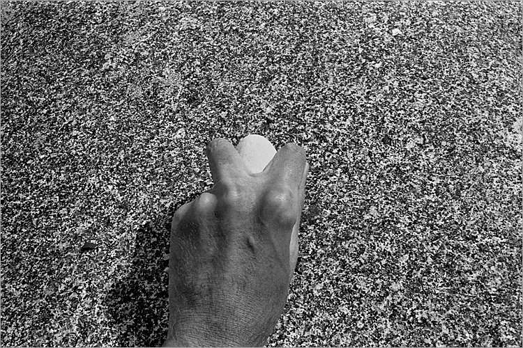 »Spannender Eisprung«, aus dem Portfolio »Møns Klint«, Foto © Friedhelm Denkeler 1983