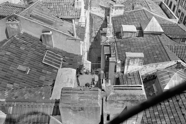 »Blick auf die Altstadt von Lissabon«, 5. Juli 1986, Foto © Friedhelm Denkeler