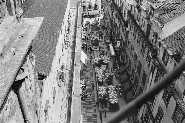 »Blick auf die Altstadt von Lissabon«, 5. Juli 1986, Foto © Friedhelm Denkeler